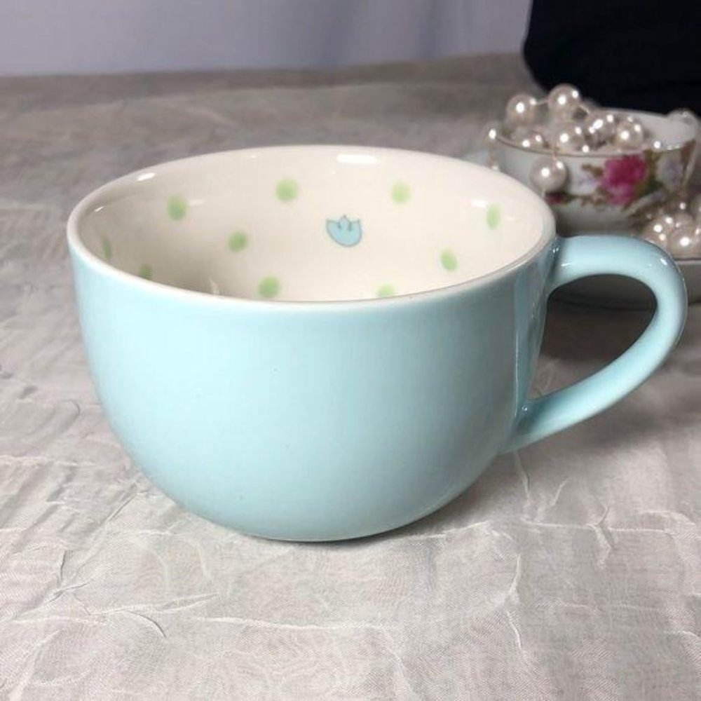 Starbucks 2015 Spring / Easter Ceramic Coffee Mug Blue 10oz